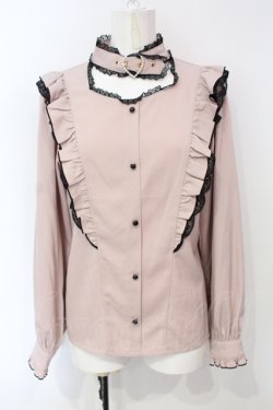 画像1: Rojita / ハートバックルラッフルフリルブラウス F ピンク O-25-07-07-074-LO-BL-OW-OS