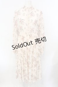 axes femme / ドビー花柄ワンピース M アイボリー O-25-07-07-076-AX-OP-OW-OS