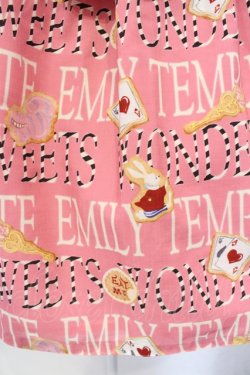 画像2: Emily Temple cute / WONDER LANDクッキーストライプリボンワンピース  ピンク O-25-07-07-008-ET-OP-OW-OS