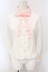 DearMyLove / マイメロディコラボブラウス M シロ×ピンク O-25-07-07-082-EL-BL-OW-OS