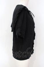 画像3: LISTEN FLAVOR / リボン付きセーラーブラウス F ブラック O-25-07-07-083-PU-BL-OW-ZT081 (3)
