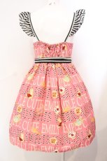画像4: Emily Temple cute / WONDER LANDクッキーストライプリボンワンピース  ピンク O-25-07-07-008-ET-OP-OW-ZT279 (4)