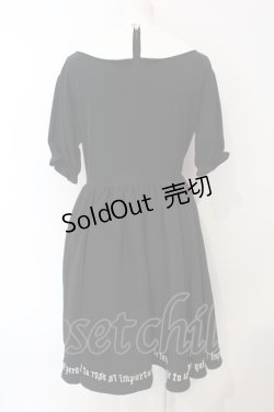 画像4: LISTEN FLAVOR / 薔薇とアンク刺繍ギャザーワンピース F ブラック×ホワイト O-25-07-07-087-PU-OP-OW-OS