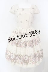 Innocent World / アンティークパンジーワンピース M キナリ O-25-07-07-009-IW-OP-OW-OS