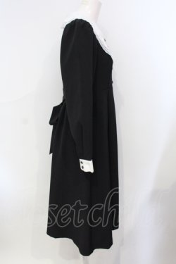 画像3: EATME / ヴィンテージライクバイカラーワンピース M クロ×シロ O-25-07-07-089-LO-OP-OW-OS