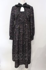 画像1: EATME / 2WAY VINTAGE FLOWER PRINTワンピース M クロ O-25-07-07-090-LO-OP-OW-ZT371 (1)