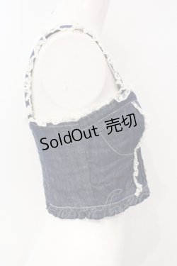 画像2: LIZ LISA / レース配色デニムビスチェ  インディゴ O-25-07-07-092-LO-TO-OW-OS