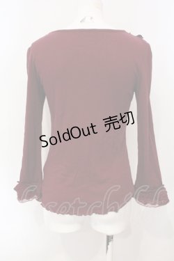 画像2: axes femme / Vネックレース重ねインナー M ワイン O-25-07-07-093-AX-TO-OW-OS