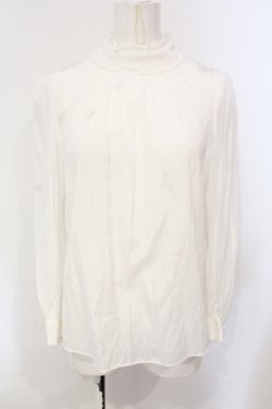画像1: Franche Lippee / フリルネックプルブラウス M シロ O-25-07-07-094-LO-BL-OW-OS