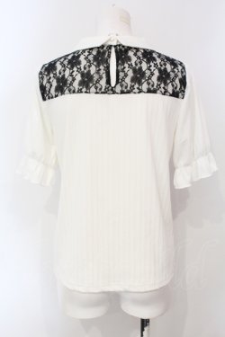 画像2: axes femme / ベルト付リブトップス F シロ×クロ O-25-07-07-097-AX-TO-OW-OS