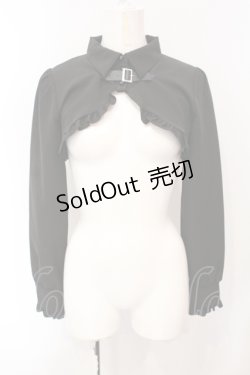 画像1: DearMyLove / スクエアバックルフリルショートブラウス M クロ O-25-07-07-099-EL-BL-OW-OS