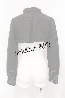 画像3: DearMyLove / スクエアバックルフリルショートブラウス M クロ O-25-07-07-099-EL-BL-OW-OS