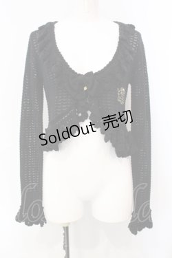 画像1: BABY,THE STARS SHINE BRIGHT / Petitスカラップ透かし編みボレロ  クロ O-25-07-07-010-BA-TO-IG-OS
