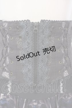 画像2: OZZ ANGELO / 絵画プリントコルセット付スカート  グレー×ブルー系 O-25-07-07-014-OO-SK-IG-ZY