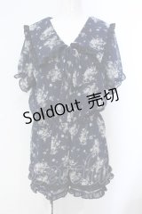 Bubbles / 花柄セーラーロンパース F ネイビー O-25-07-07-002-CA-OP-OW-ZY