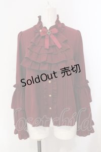 Amavel / Wonder Trickジャボブラウス M ワイン O-25-07-07-017-CA-BL-IG-OS