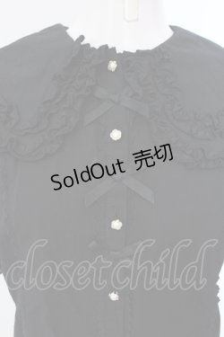 画像2: axes femme kawaii / 半袖丸襟コットンブラウス  クロ O-25-07-07-019-AX-BL-IG-OS