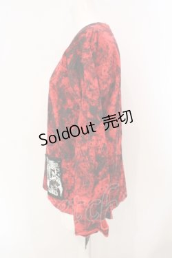 画像2: SEX POT ReVeNGe / ペイント長袖カットソー  レッド×ブラック O-25-07-07-024-SP-TO-IG-ZI