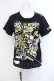 画像1: SEX POT ReVeNGe / ジップ配色プリントTシャツ M ブラック×イエロー O-25-07-07-025-SP-TS-IG-OS (1)