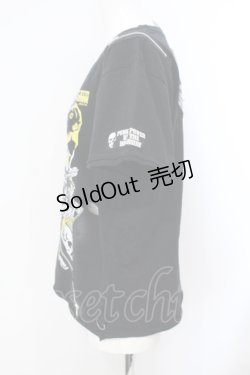 画像2: SEX POT ReVeNGe / ジップ配色プリントTシャツ M ブラック×イエロー O-25-07-07-025-SP-TS-IG-OS