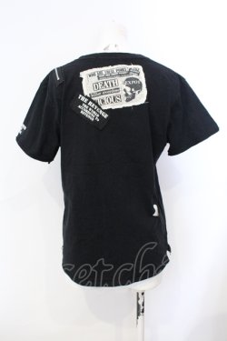 画像3: SEX POT ReVeNGe / ジップ配色プリントTシャツ M ブラック×イエロー O-25-07-07-025-SP-TS-IG-OS