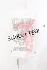 SEX POT ReVeNGe / スカルボムプリントダメージTシャツ M ホワイト O-25-07-07-027-SP-TS-IG-OS