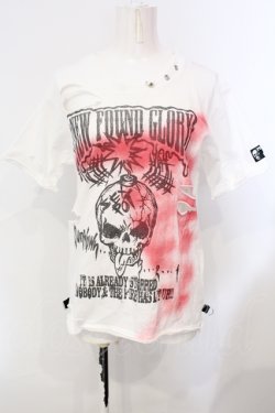 画像1: SEX POT ReVeNGe / スカルボムプリントダメージTシャツ M ホワイト O-25-07-07-027-SP-TS-IG-OS