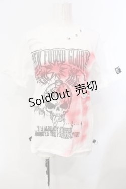 画像1: SEX POT ReVeNGe / スカルボムプリントダメージTシャツ M ホワイト O-25-07-07-027-SP-TS-IG-OS