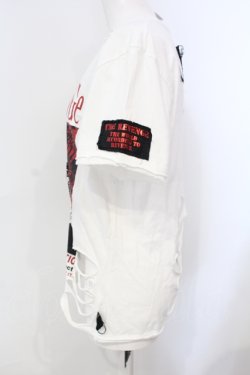 画像2: SEX POT ReVeNGe / ジップチェーンプリントダメージTシャツ M ホワイト O-25-07-07-028-SP-TS-IG-OS