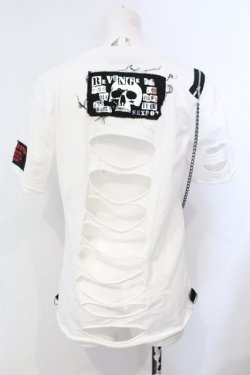 画像3: SEX POT ReVeNGe / ジップチェーンプリントダメージTシャツ M ホワイト O-25-07-07-028-SP-TS-IG-OS