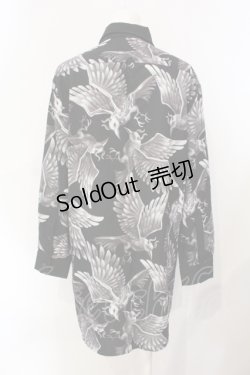 画像3: Drug Honey / スケルトン鬼鴉カフスビックシャツ  ブラック O-25-07-08-037-PU-BL-OW-OS