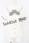 axes femme POETIQUE / スプーン＆フォーク刺繍ブラウス M オフ×ブラウン O-25-07-08-041-AX-BL-IG-OS