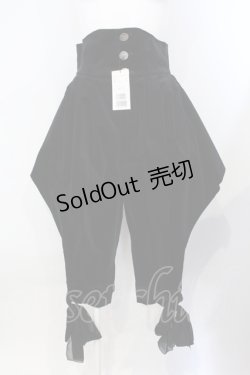 画像1: BPN / 裾リボン変形別珍王子パンツ M ブラック O-25-07-08-045-GO-PA-OW-ZY