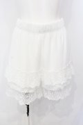 axes femme POETIQUE / 調節リボン付ミニペチパンツ M シロ O-25-07-08-048-AX-PA-OW-OS