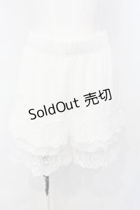 axes femme POETIQUE / 調節リボン付ミニペチパンツ M シロ O-25-07-08-048-AX-PA-OW-OS