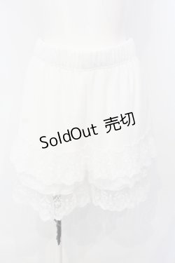 画像1: axes femme POETIQUE / 調節リボン付ミニペチパンツ M シロ O-25-07-08-048-AX-PA-OW-OS