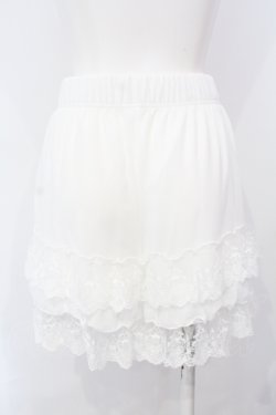 画像3: axes femme POETIQUE / 調節リボン付ミニペチパンツ M シロ O-25-07-08-048-AX-PA-OW-OS