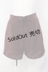 DearMyLoveRose / 選べる丈レースアップパンツ ショート丈M ワイン O-25-07-08-049-EL-PA-OW-ZY