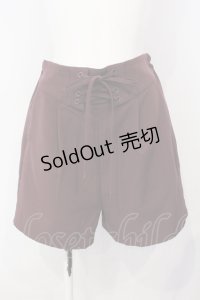 DearMyLoveRose / 選べる丈レースアップパンツ ショート丈M ワイン O-25-07-08-049-EL-PA-OW-ZY