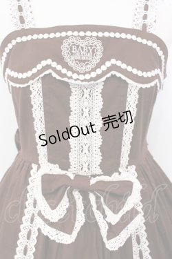 画像2: BABY,THE STARS SHINE BRIGHT / ハート刺繍ジャンパースカート  ブラウン O-25-07-08-051-BA-OP-OW-OS