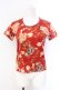 画像1: WONDERFUL WORLD / ローズ柄Tシャツ  アカ O-25-07-08-060-LO-TS-IG-OS (1)