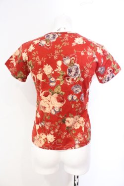 画像3: WONDERFUL WORLD / ローズ柄Tシャツ  アカ O-25-07-08-060-LO-TS-IG-OS