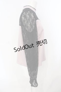 画像2: DearMyLove / クロスレースブラウス M ピンク×クロ O-25-07-08-008-EL-BL-OW-OS