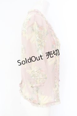 画像3: KANEKO ISAO / ブーケ柄シースルートップス  ピンク O-25-07-08-068-EL-BL-IG-ZI