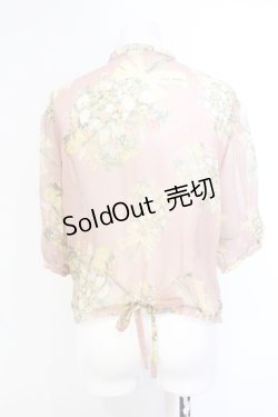 画像4: KANEKO ISAO / ブーケ柄シースルートップス  ピンク O-25-07-08-068-EL-BL-IG-ZI