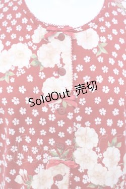 画像2: WONDERFUL WORLD / 桜柄ピコフリルカーディガン  アカ O-25-07-08-072-LO-TO-IG-ZI