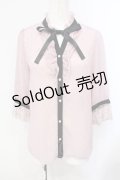 axes femme POETIQUE / ラメドット楊柳ブラウス M ピンク O-25-07-08-009-AX-BL-OW-OS