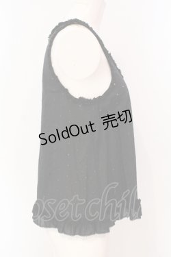 画像2: WONDERFUL WORLD / ドット透かしノースリーブブラウス  クロ O-25-07-08-075-LO-BL-IG-OS