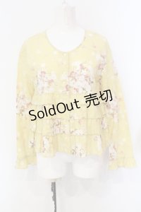WONDERFUL WORLD / ローズブーケティアードブラウス  イエロー O-25-07-08-079-LO-BL-IG-OS