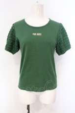 画像1: PINK HOUSE / 箔プリントTシャツ  グリーン O-25-07-08-082-LO-TO-IG-ZT009 (1)